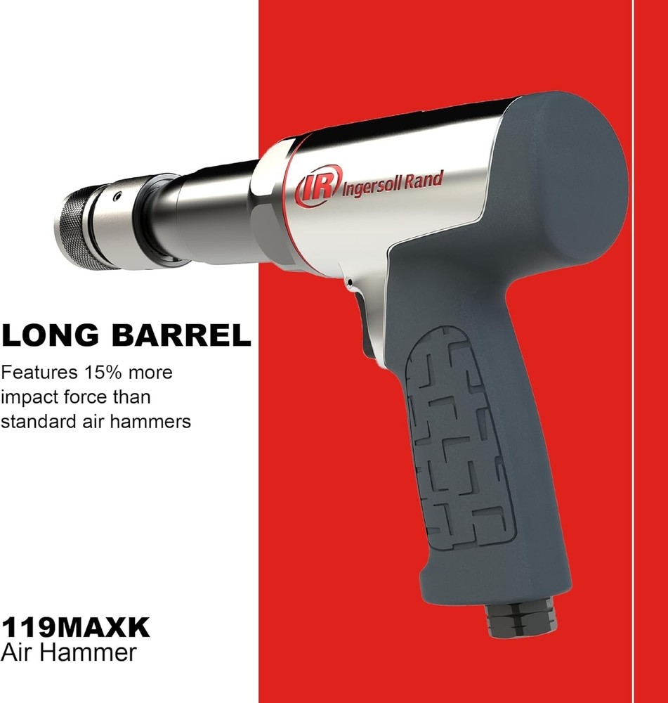 Efficient Long-Barrel Air Hammer with 5 Chisel Attachments – Vibration Control