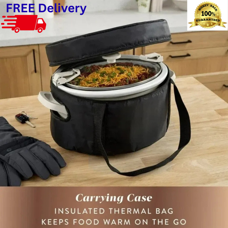 7-Quart Design Series Slow Cooker Programmable Cook & Carry Locking Lid Oat Milk