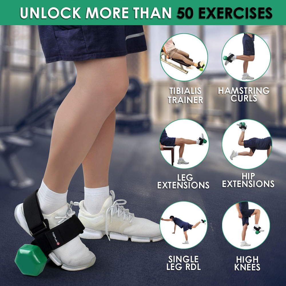 Adjustable Dumbbell Foot Attachment for Leg Workouts and Strength Training