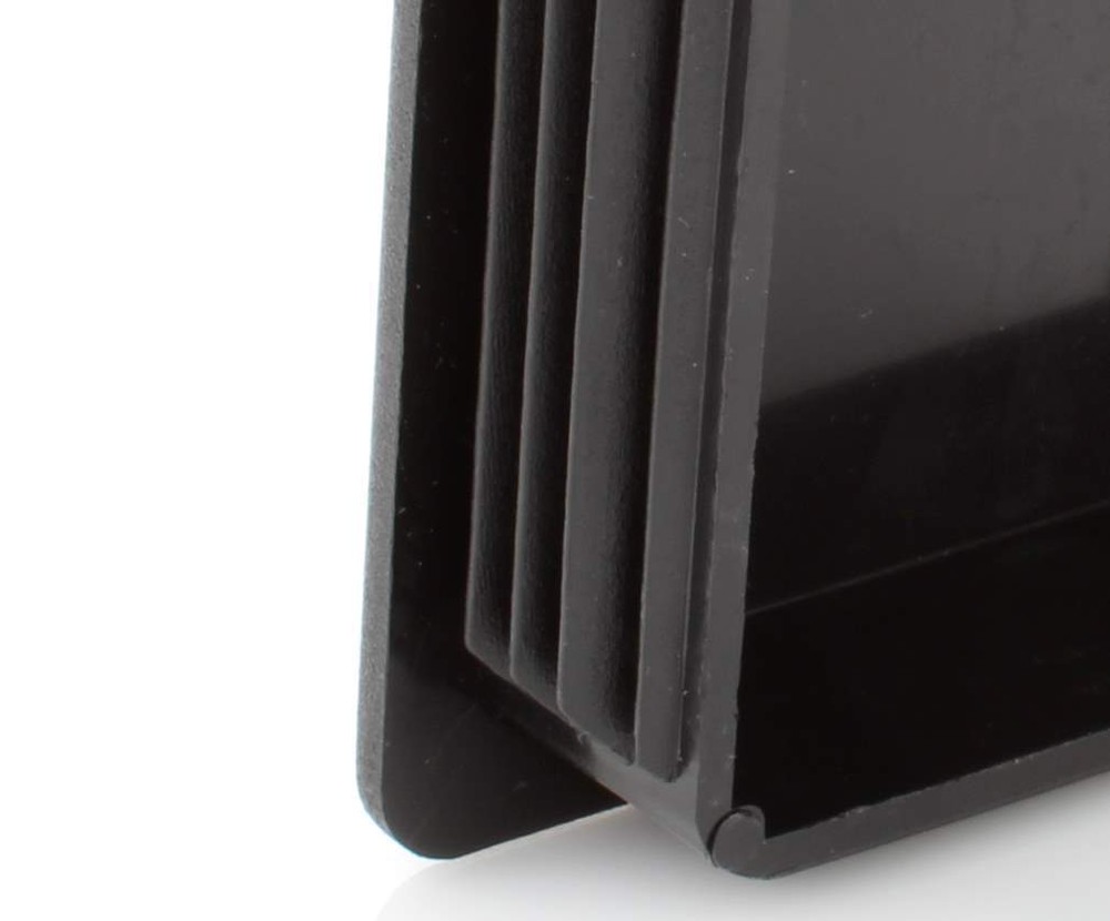 10 x fin plugs rectangular tube 70 x 110 mm rectangle black end caps plastic