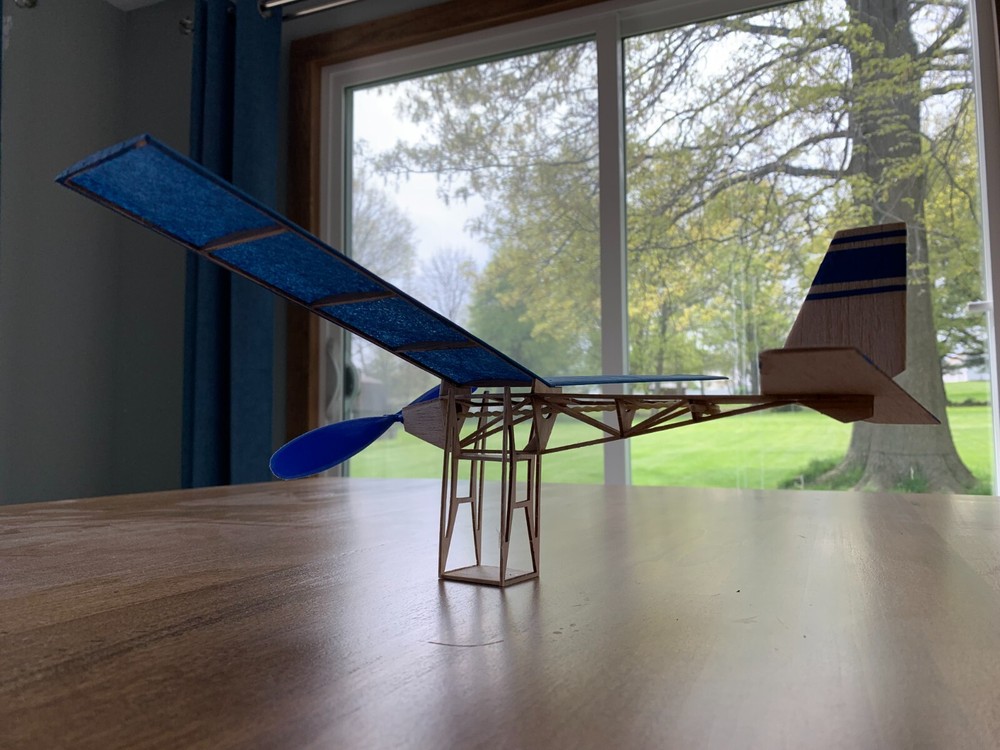 Aerobug Free Flight Rubber Model Plans and Balsa Kit 16" Wing Span Parasol