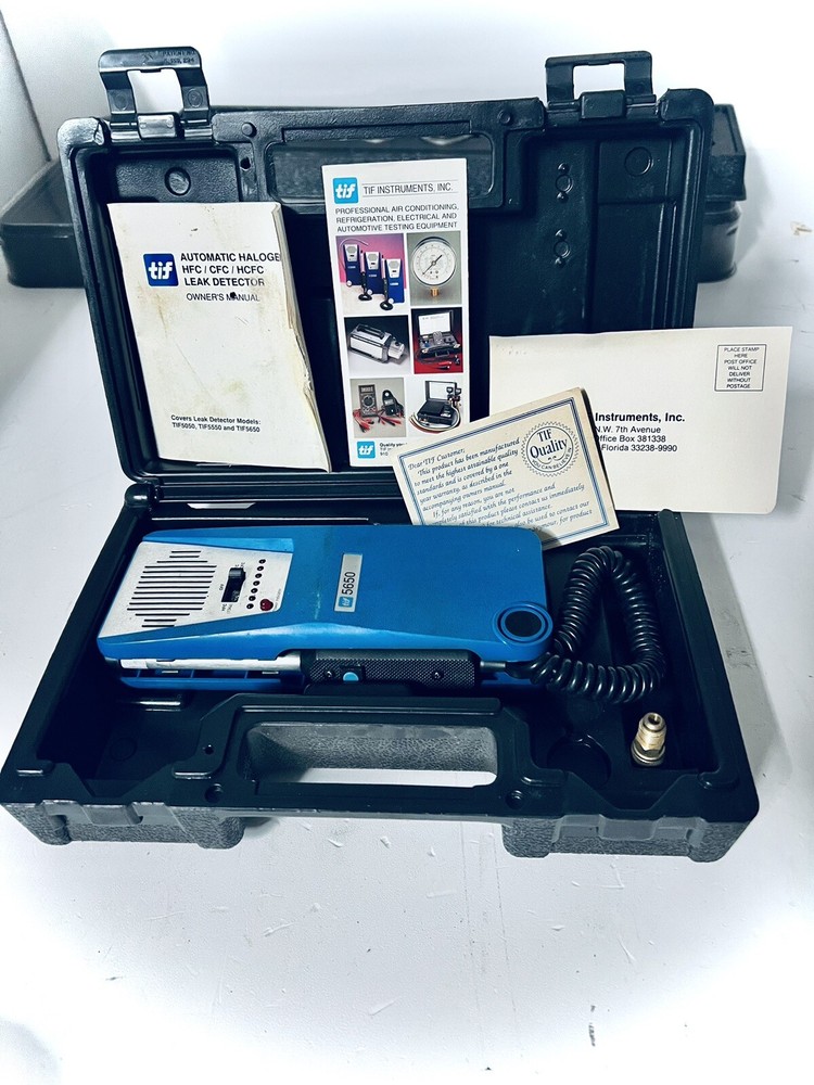 TIF 5650 Automatic Halogen Leak Detector HFC CFC HCFC Complete w/ Case & Manual