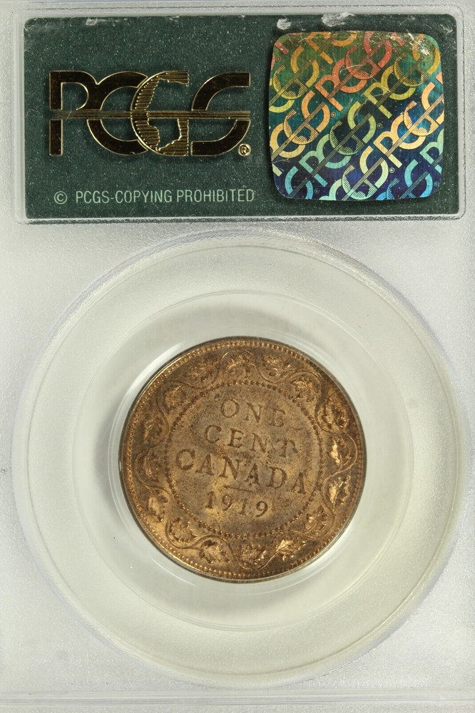 1919 Canada One Cent : PCGS MS64RB OGH