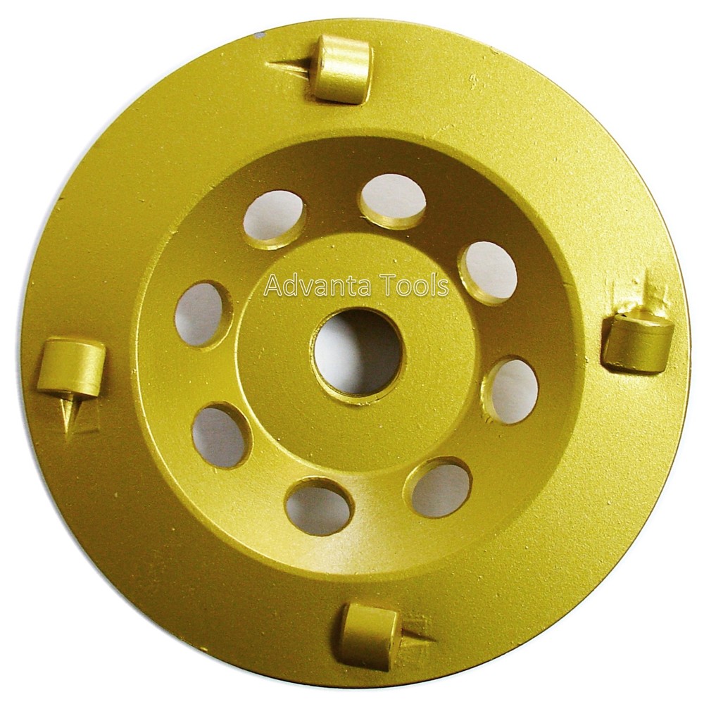 4” PCD Cup Wheel - Quarter Round 4-Segment with 5/8"-11 Arbor