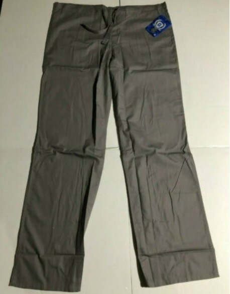 Gelscrubs Gray Drawstring Scrubs Pants, Medium Tall