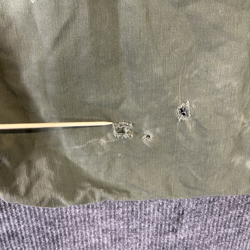 Vintage Military Laundry Bag Long 2 Green Drawstring
