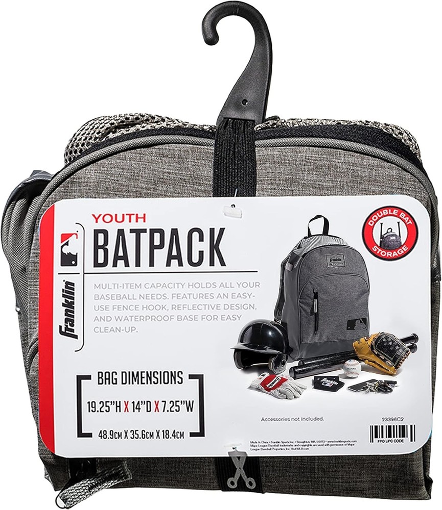 MLB Kids Batpack - Spacious Baseball Backpack with Ventilation & Pocket Storage