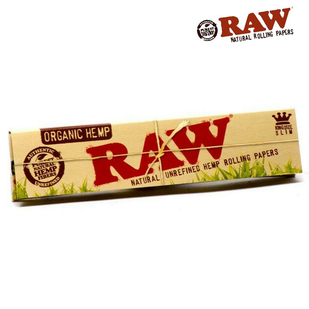 AUTHENTC Raw Organic King Size Slim Rolling Paper Full Box 50 pack, 32 Per Pack