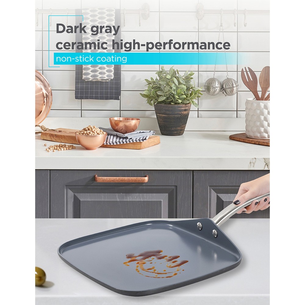 12-Piece Ceramic Aluminum Cookware Set