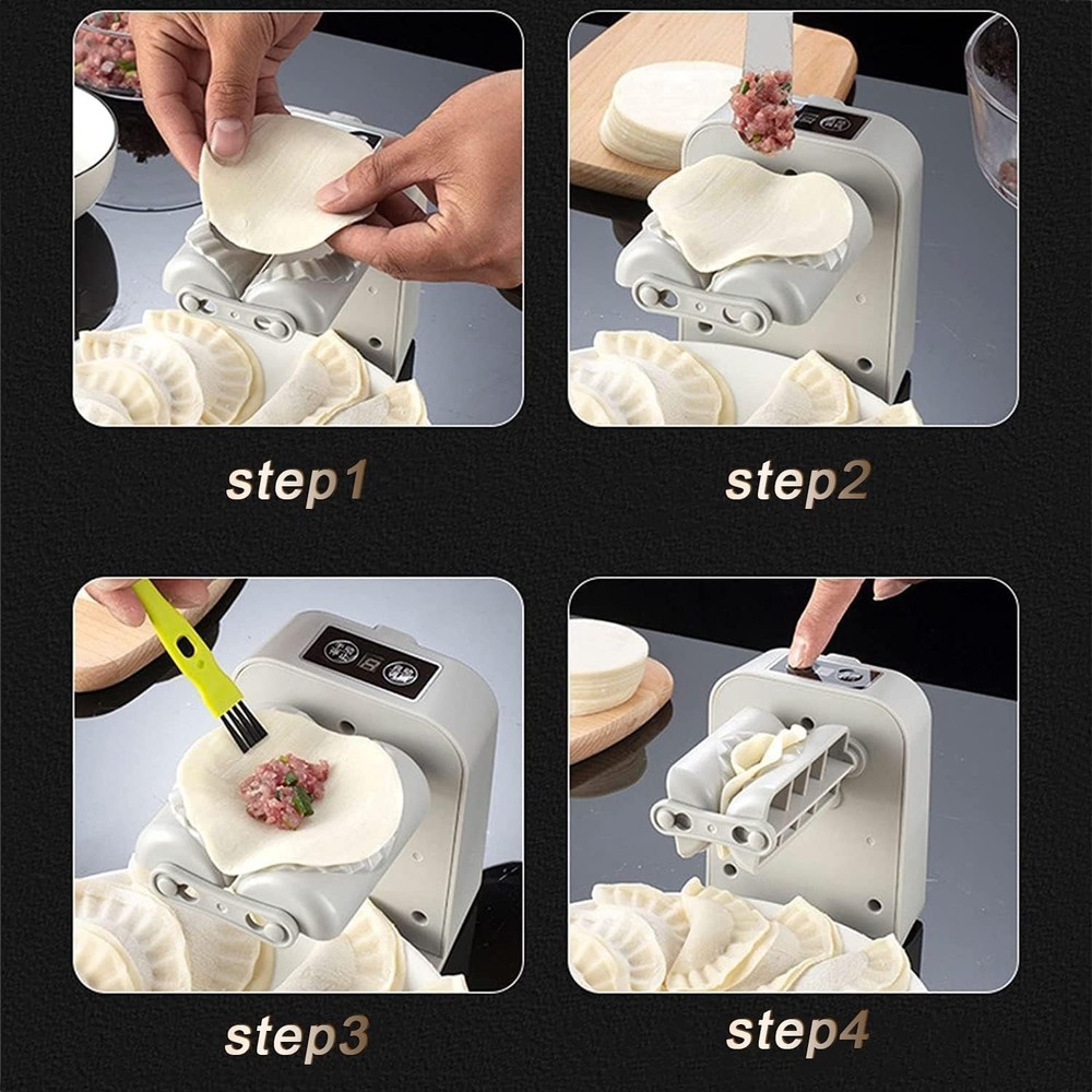 Electric Dumpling Press Maker Machine Automatic White Kitchen Pastry Maker