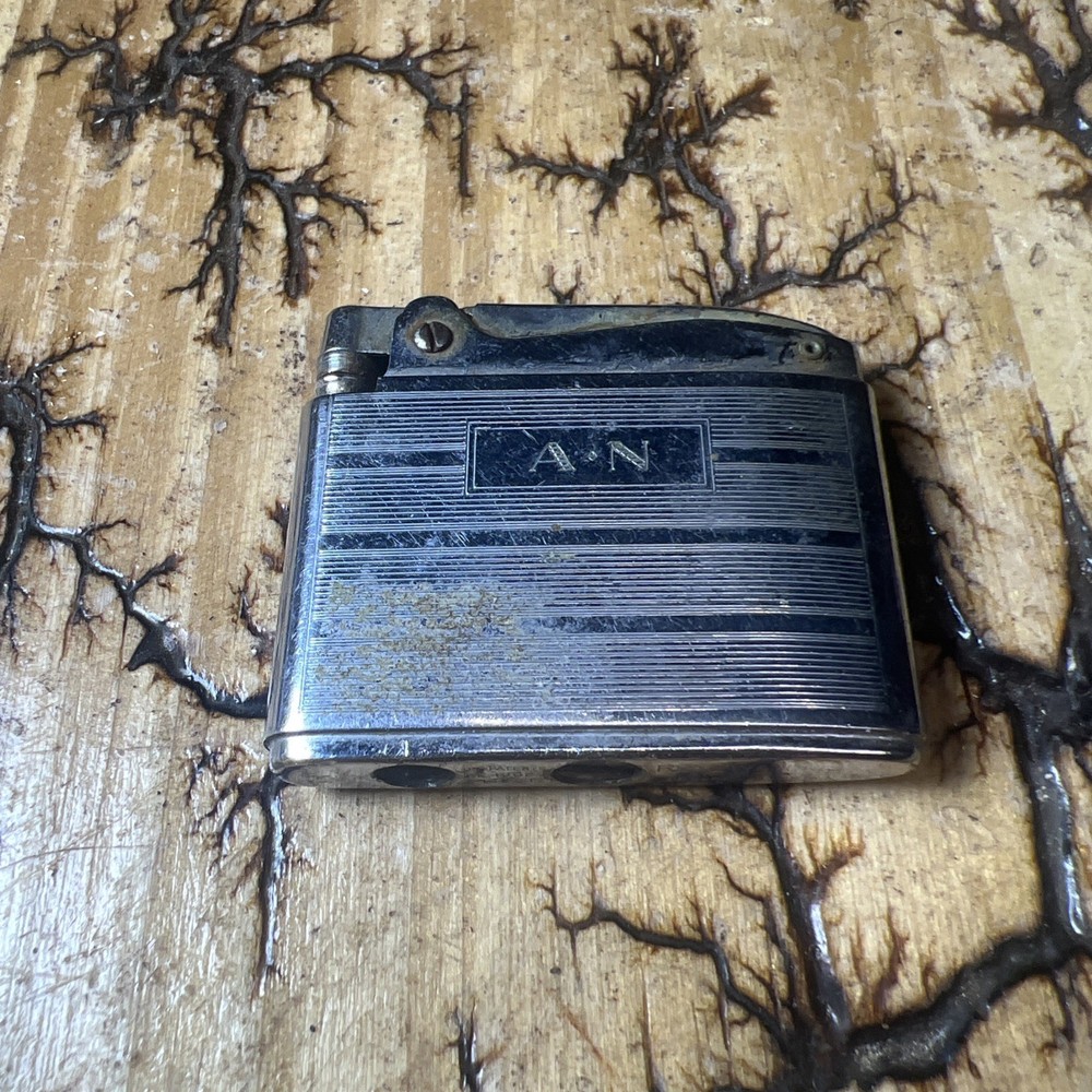 Vintage Working Ronson ADONIS Silver Tone Lighter