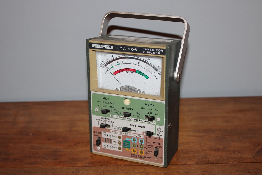 Leader  LTC-906 Transistor Checker "Reference Use Only"