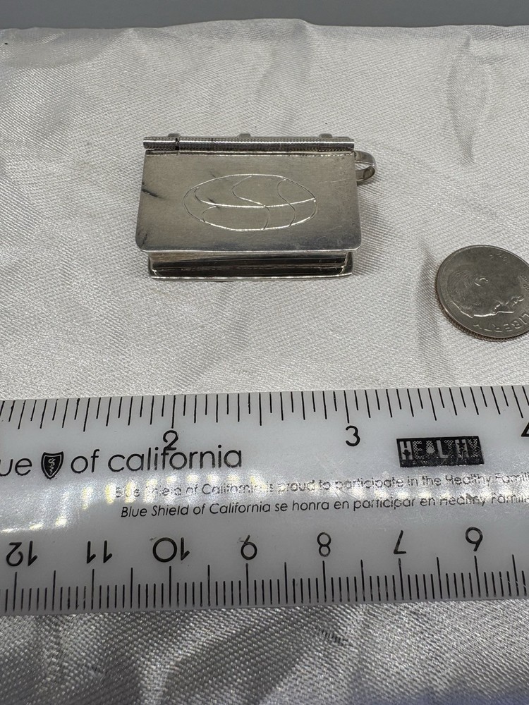 Mexico Sterling Silver Book Small Pill Box