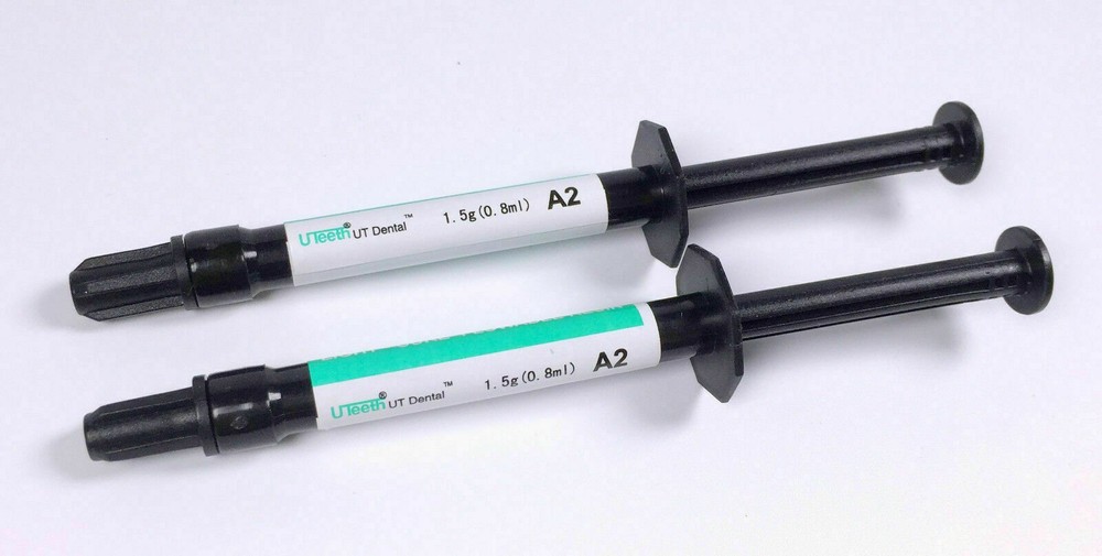 Dental Composite Resin Flowable Light Cure Flow Uteeth A1 A2 A3 2pc/Set