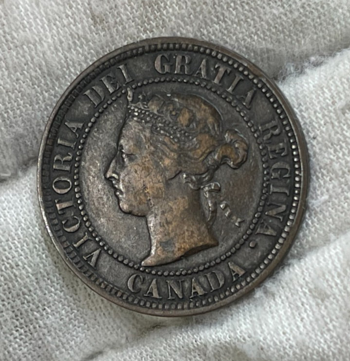 1882 H Canada One Cent Coin