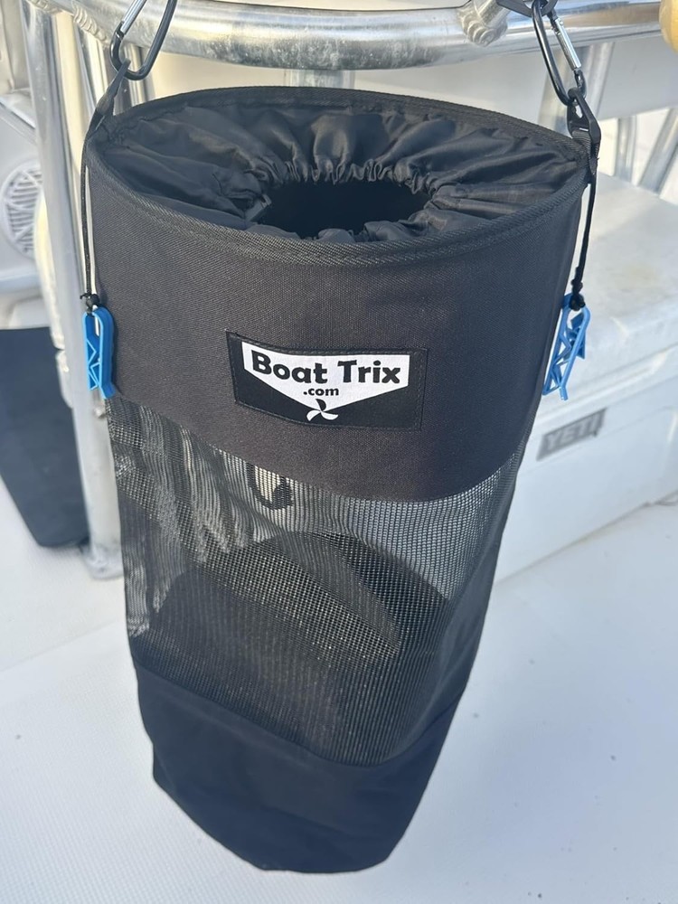 Durable Mesh Boat Trash Bag: 10-Gallon Capacity with Easy Drawstring Closure