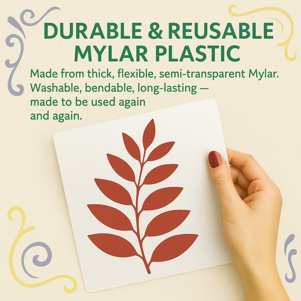 Rain Pattern DIY Crafts Stencil Reusable Plastic - StencilAir