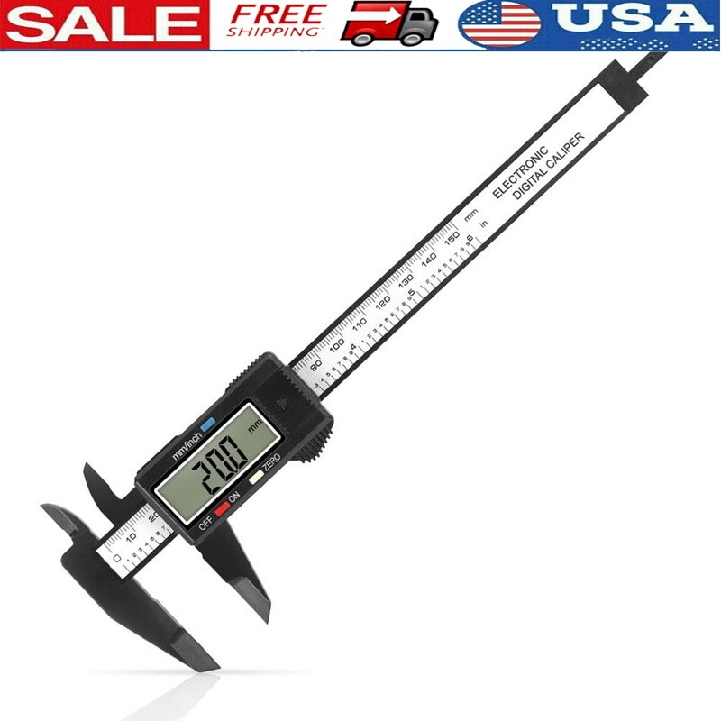 Digital Caliper 6 Inch Large LCD Screen Precision Measuring Tool DIY Projects US