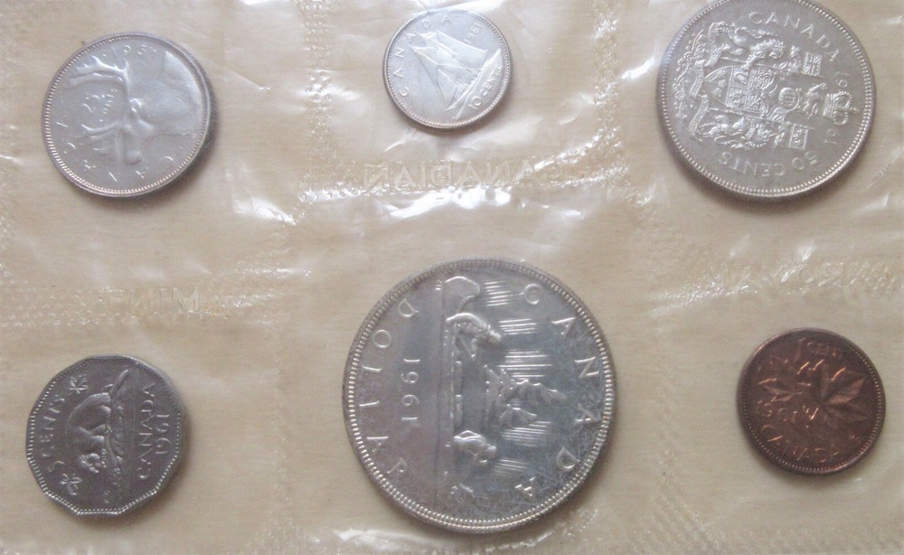 1961 Canada Silver PL Set. Original Mint Packing UNC.RJ