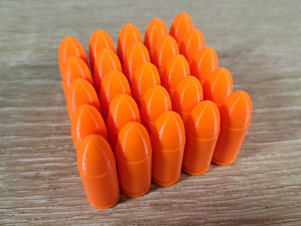 9mm Dummy Rounds, Snap Caps | Training | Dry Fire | 100% Solid Infill | 25 Pack