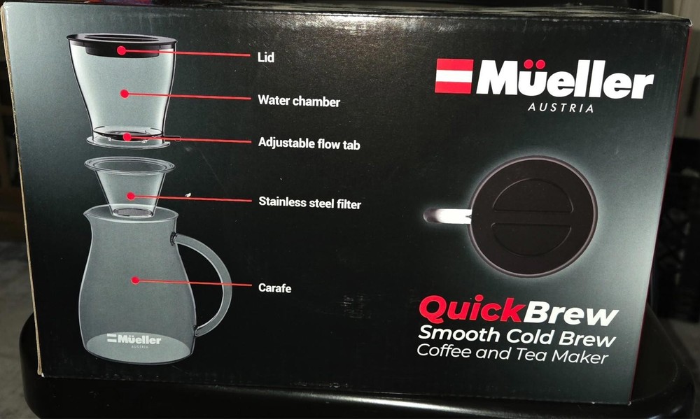 Mueller QuickBrew Smooth Cold Brew Coffee and Tea Maker 47 oz