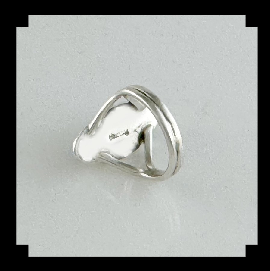 Handcrafted Sterling and Blue Ridge Turquoise Ring Size 5 1/2