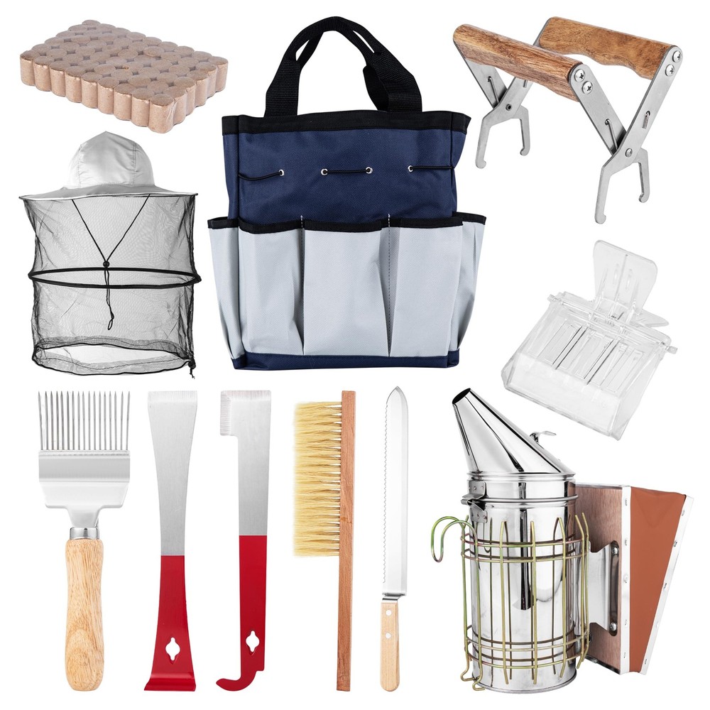 Bee Keeping Starter Kit | 11Piece Beekeeping Supplies Set | Hive Tool & Stain...