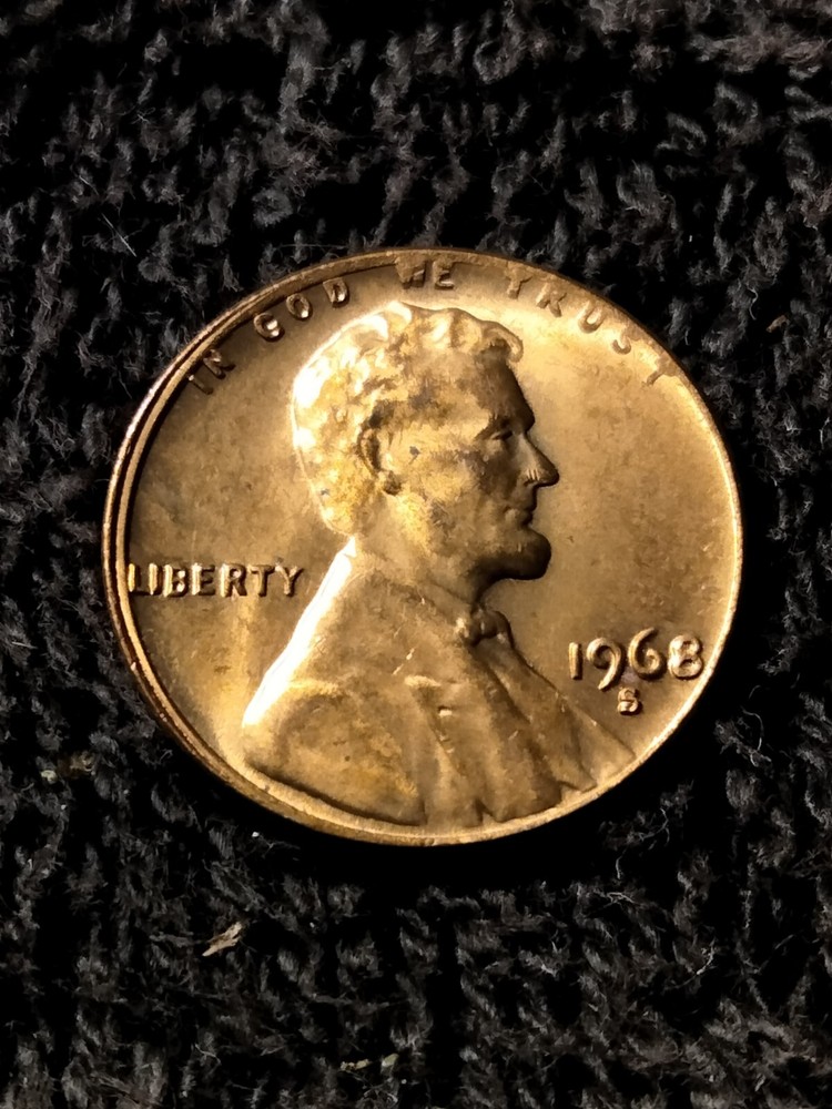 1968 S Lincoln Memorial Cent Misaligned Die Error