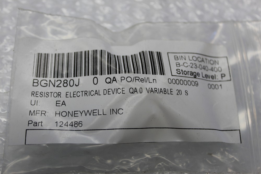 HONEYWELL 124486 RESISTOR NSNP