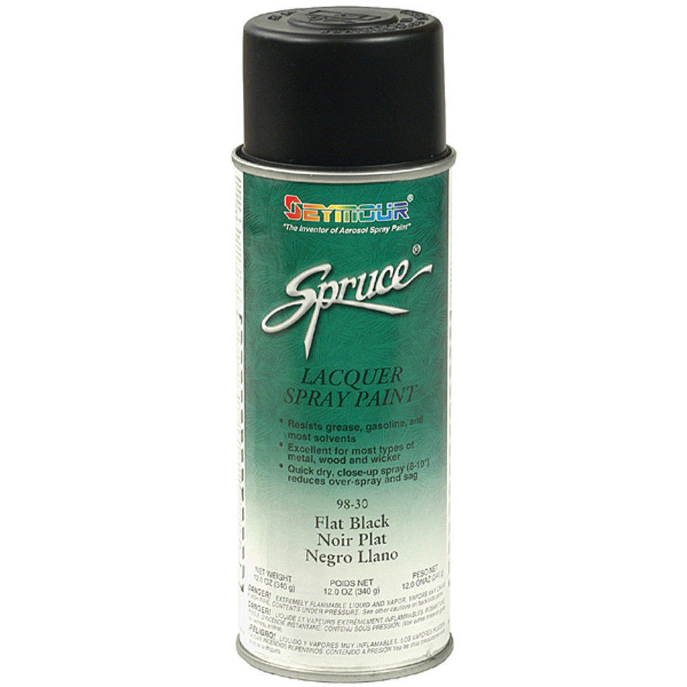 98-30 Seymour Spruce Spray Lacquer Flat Black