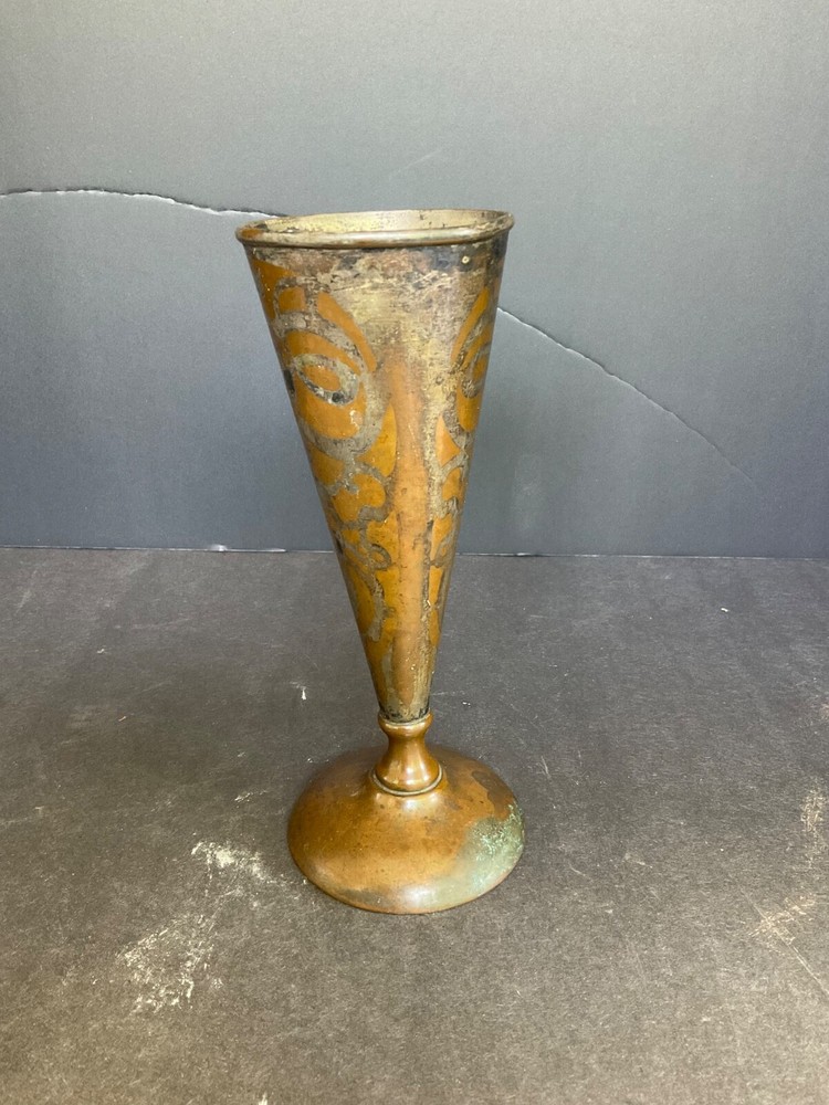 Antique Benedict Viking Silver Copper Vase