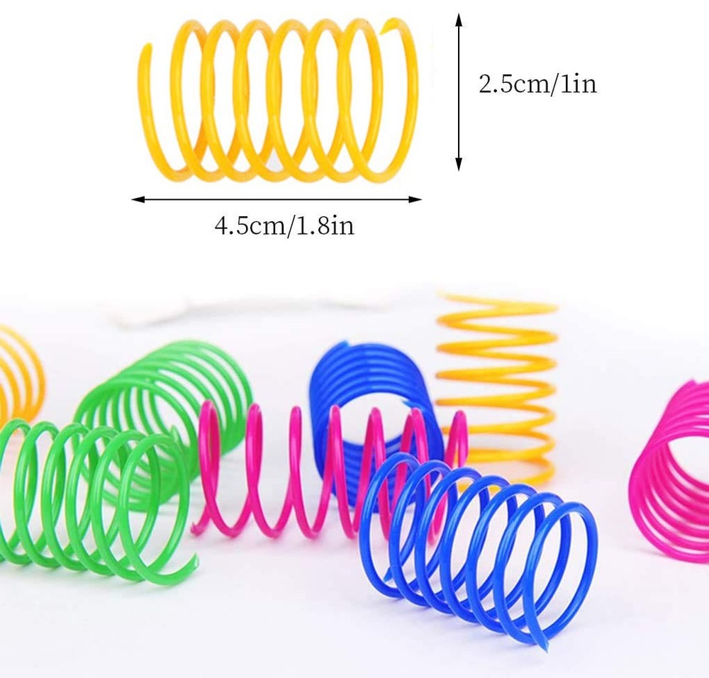 ISMARTEN Cat Spring Toy (60 Pack), Kittens Toys Plastic Coil [MULTIPLE]