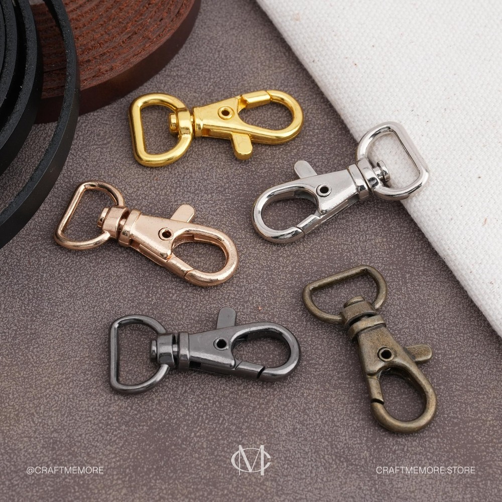 20pcs Swivel Lobster Claw Clasp Trigger Snap Hooks for Purse Making Macrame L...