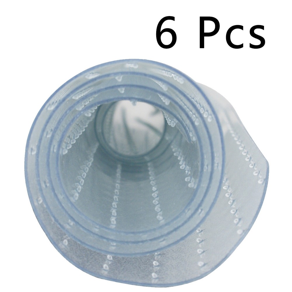 6 Pieces PVC Chair Floor Mat 48 x 36" for Carpets 3mm Thick, Rectangular W/ Lip