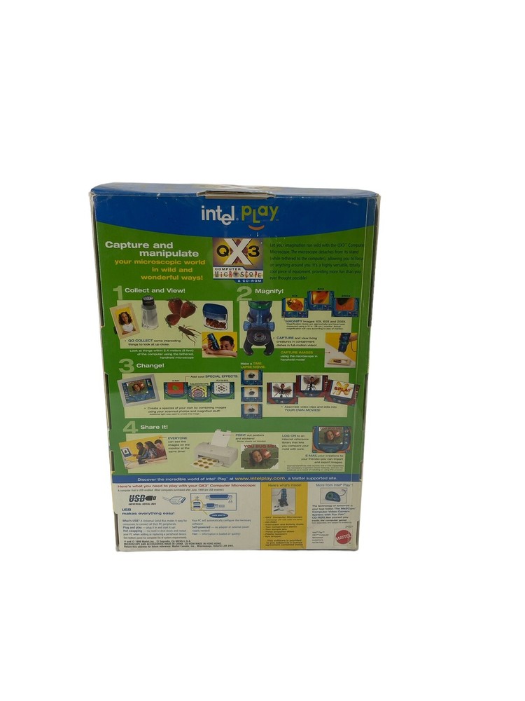Intel Play QX3+ Computer Microscope NIB