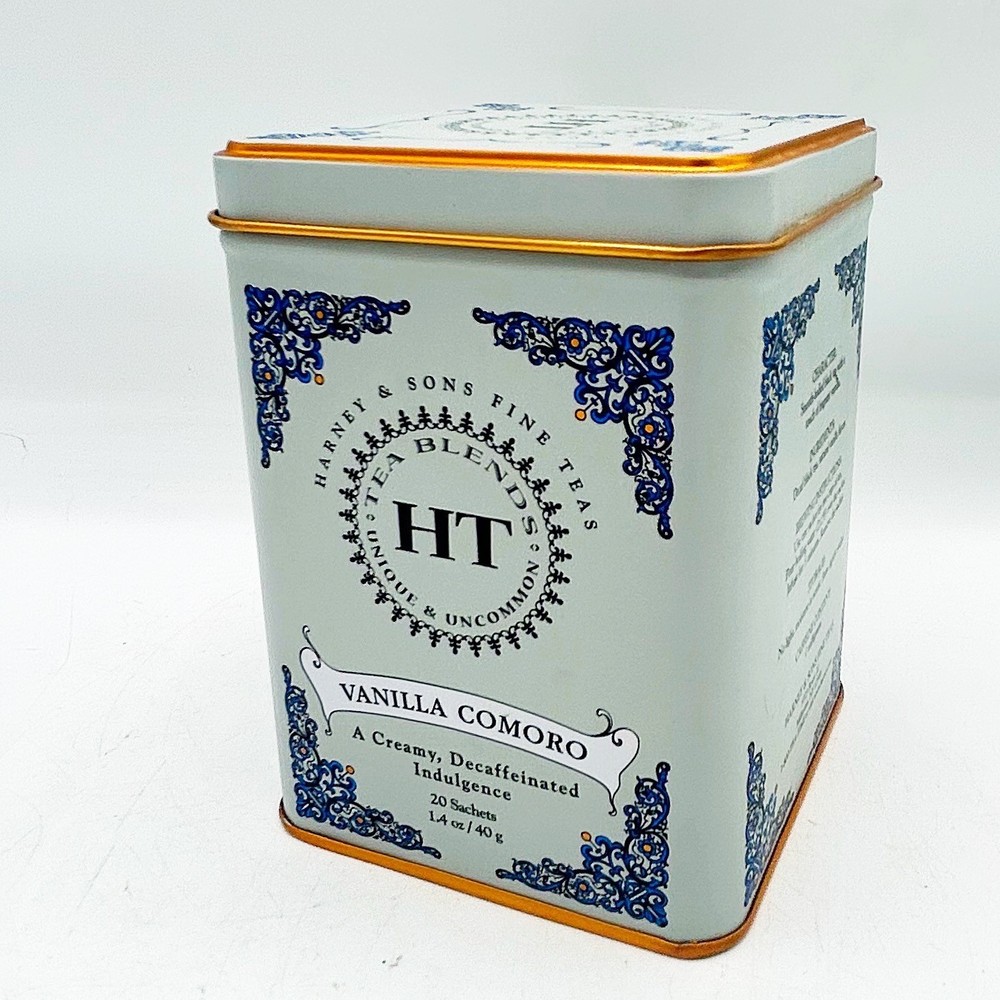 Harney & Sons Tea Tin Vanilla Comoro Empty Decorative Tin