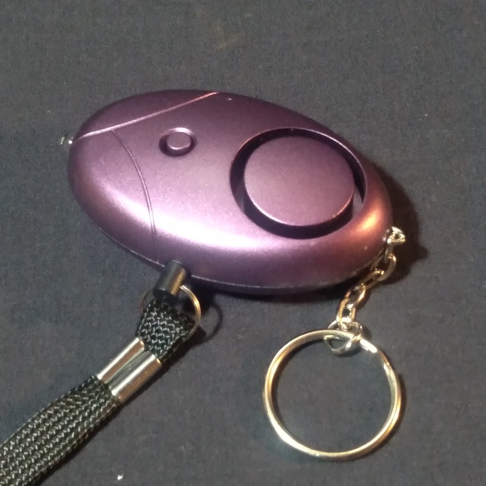 PERSONAL ALARM KEYCHAIN | 130dB | WITH FLASHLIGHT | PURPLE