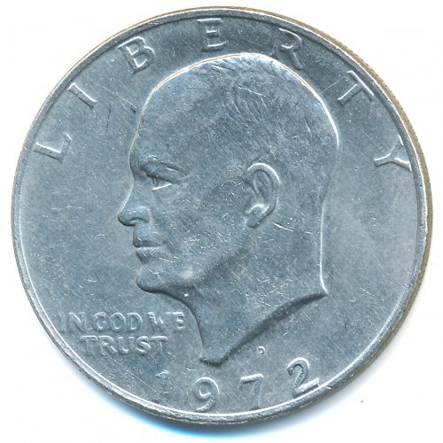 1972 D Eisenhower Dollar – Circulated Condition