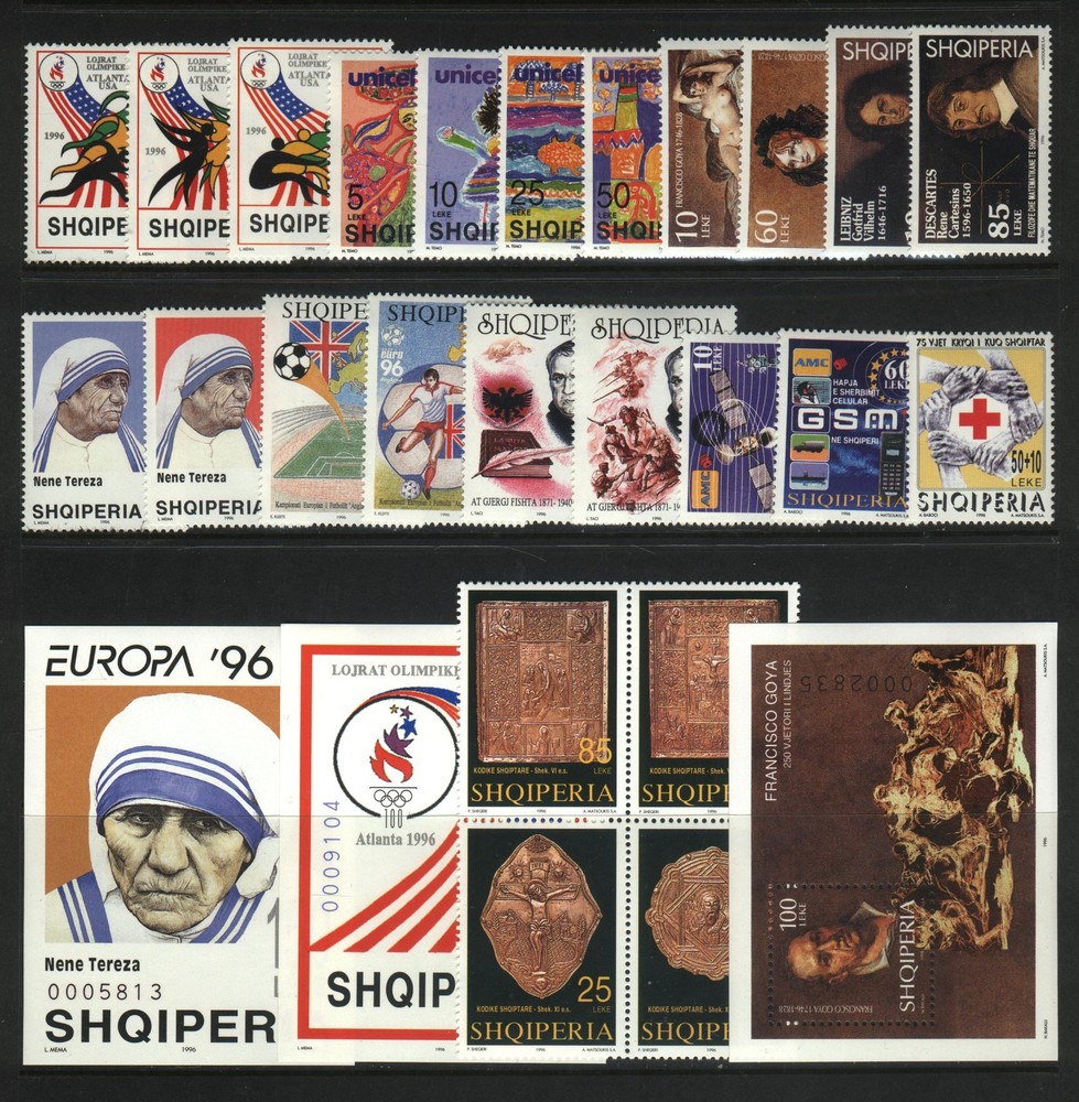 Albania 1996 MNH Complete Year set