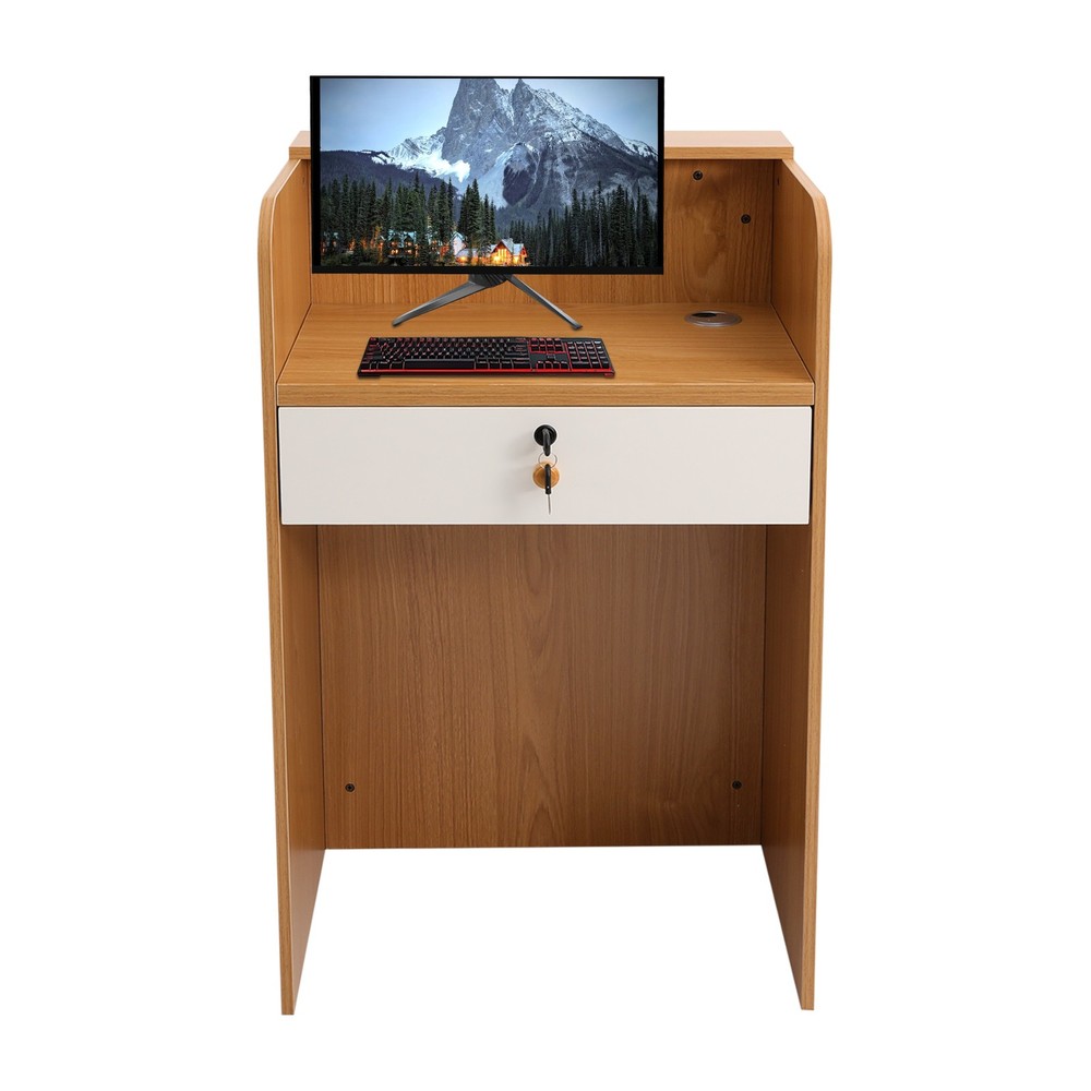 Modern Reception Desk Reception Desk for Checkout Reception Counter 60cm