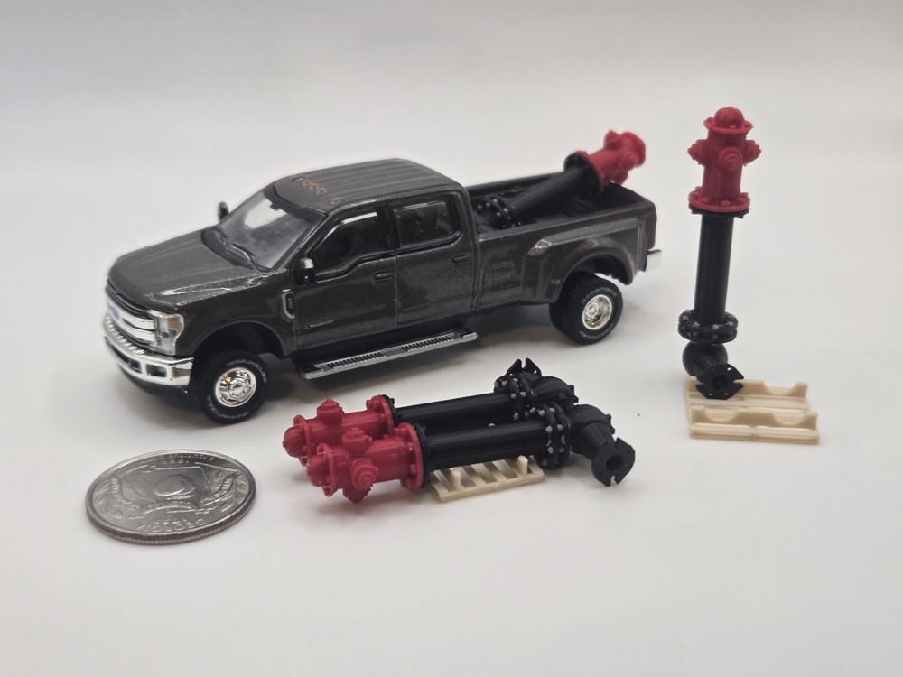 1/64 Scale Fire Hydrants with Valve *4 Pack*