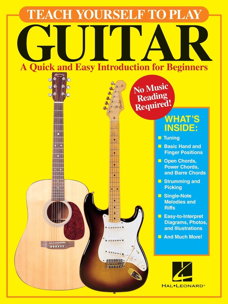 Teach Yourself to Play Guitar Quick & Easy Beginner Lessons Tab Hal Leonard Book