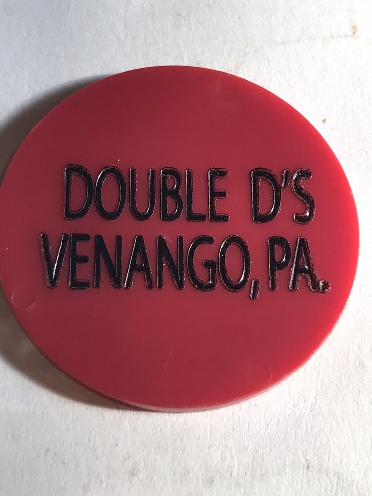 Plastic Token - Double D’s Bar And Grill - Venango, Pennsylvania