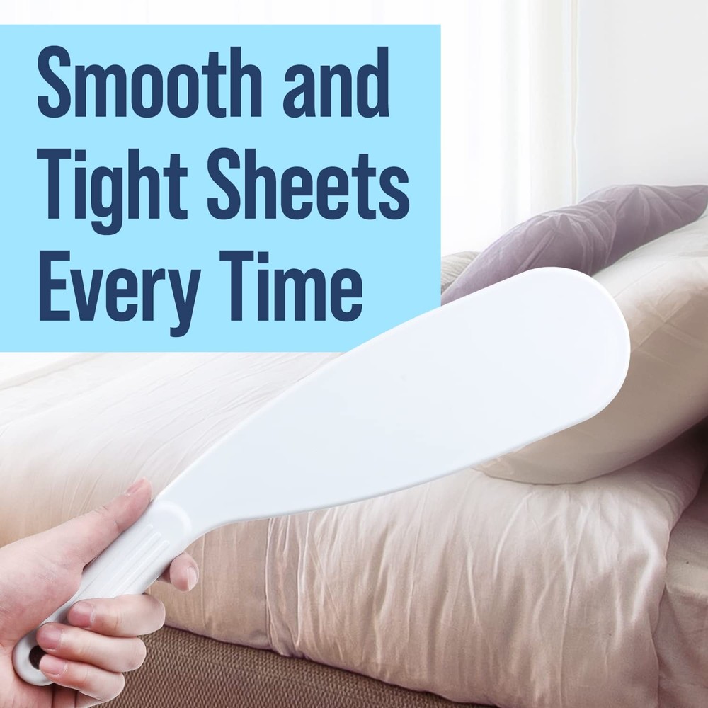 Extra Long Bed Sheet Tucker Tool for Making Your - 1-Pack, White
