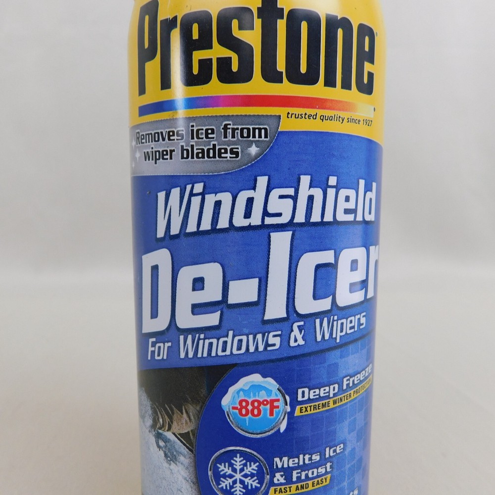 3-Pack Lot Prestone Windshield De-Icer 11oz Cans with Ice Scraper Tops #3146