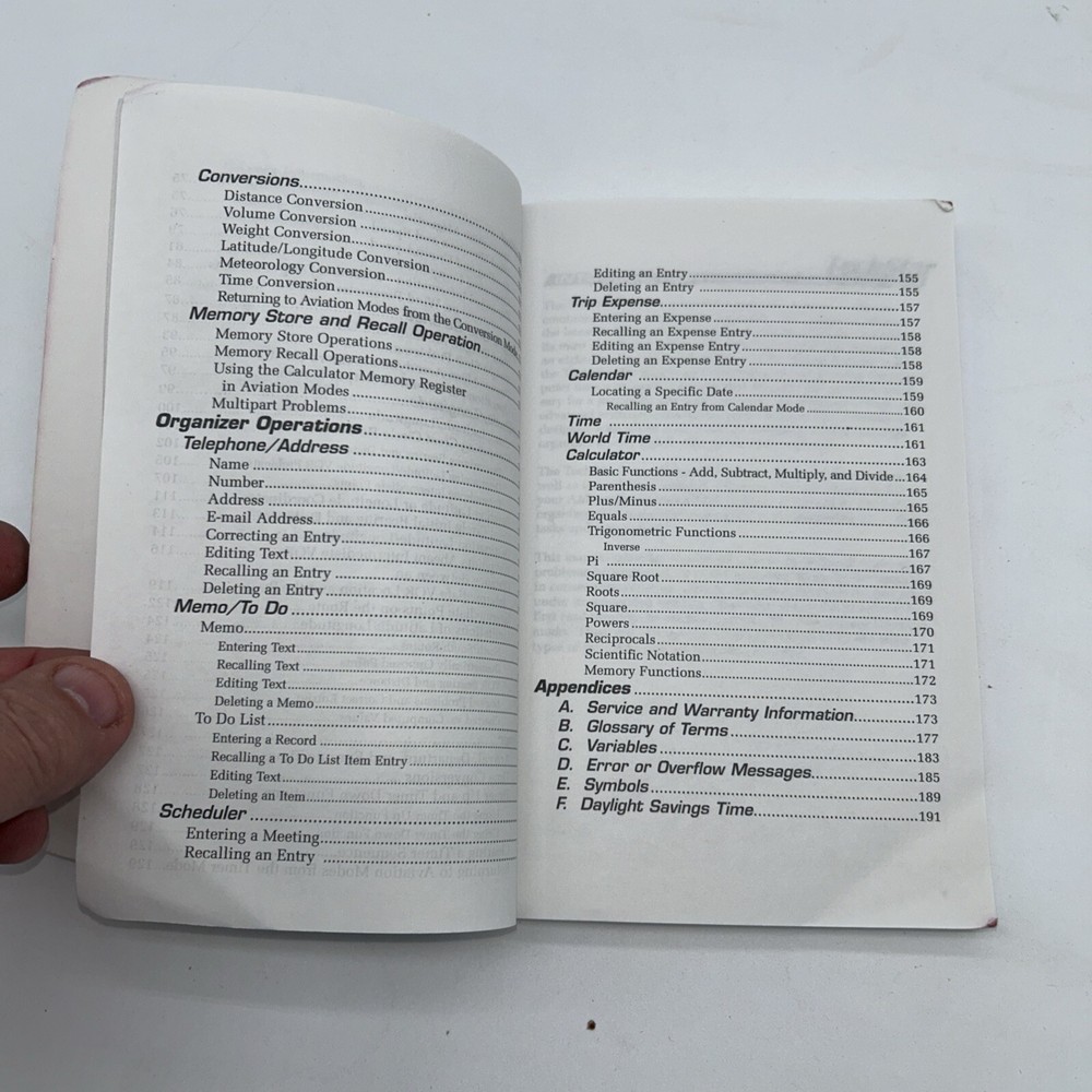 Tech star Pro Owners Manual Jeppesen Flight Computer & Organizer