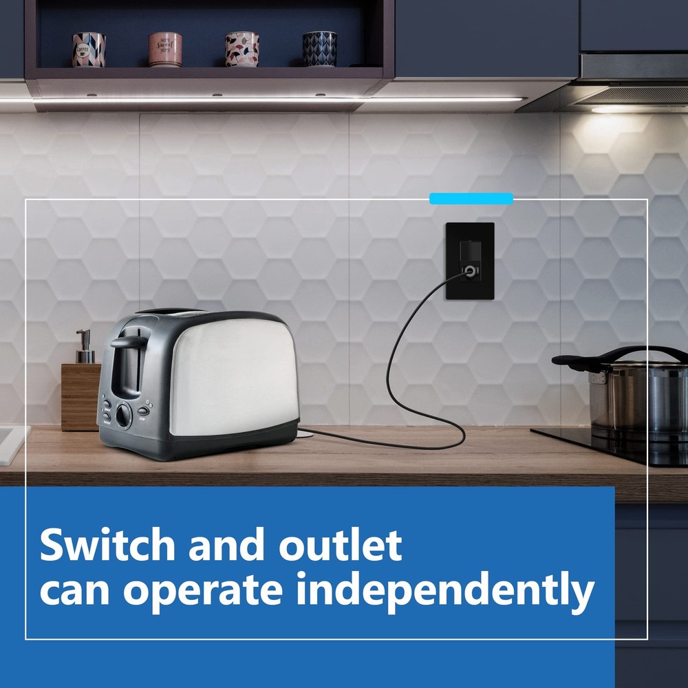 Matte Finish Lighted Combination Decorator Switch And Tamperresistant Receptacle