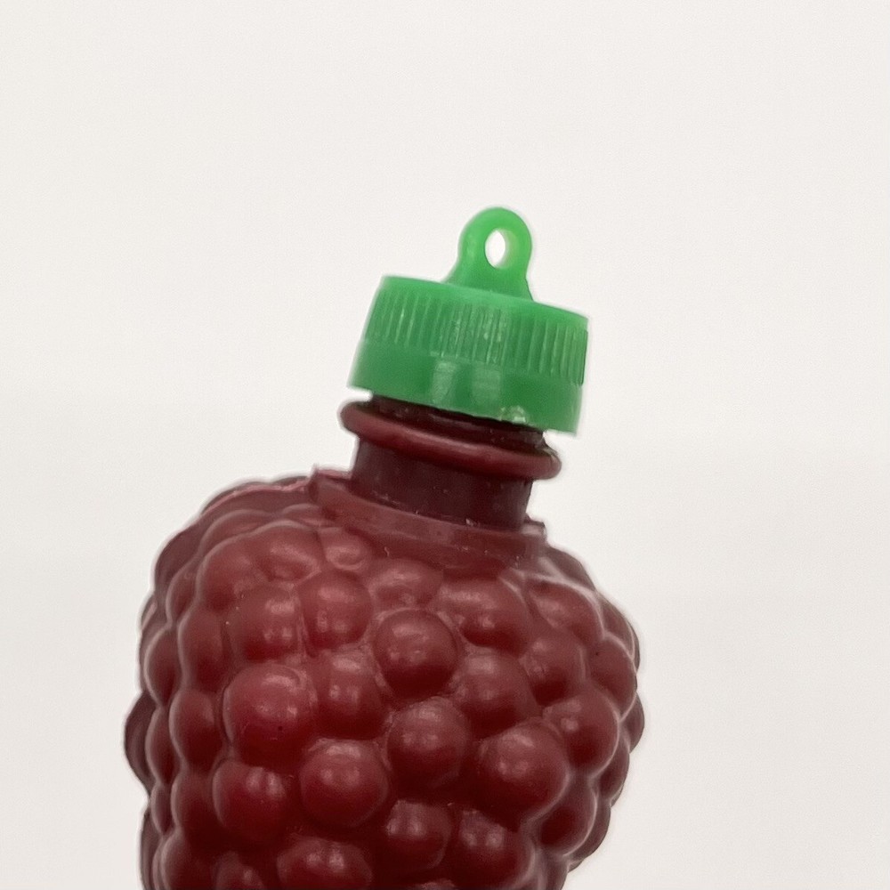 Vintage Empty Fun Fruits Grapes Bunch Candy Container Purple Plastic Grape