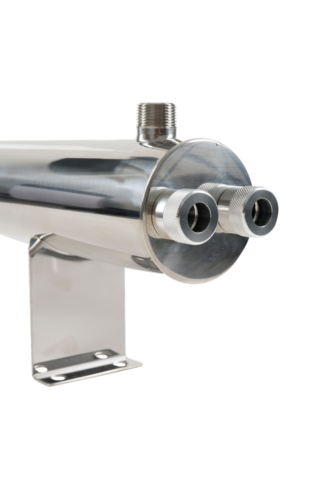 110W UV Well Water Filter System 4.5"x20" Sediment & Carbon Whole House BLUONICS