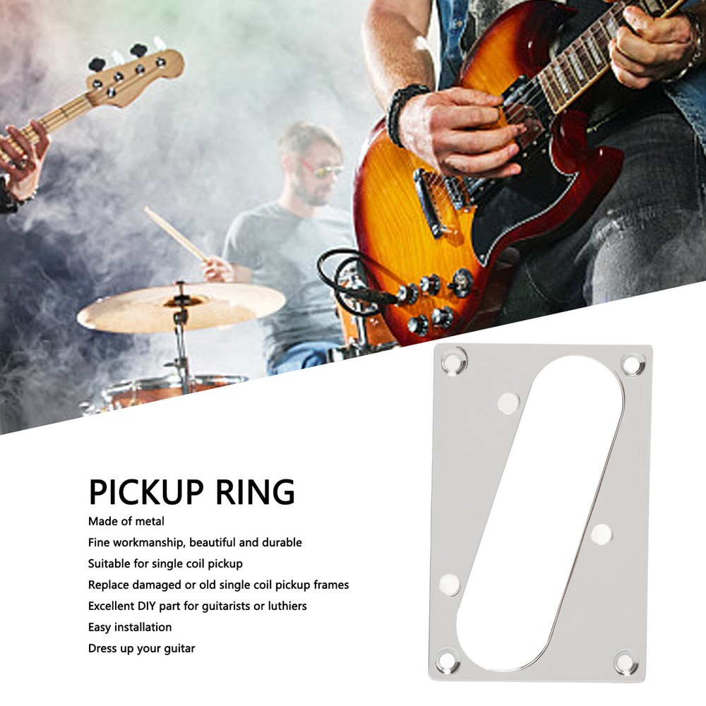 Guitar Pickup Frame Single Coil Flat Trim Ring Electric Guitar Replacement P CHU